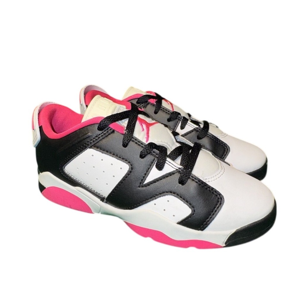 Jordan 6-17-23 Kids Basketball Shoes White Black Hyper Pink DV3528-061 1.5Y